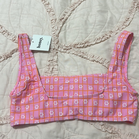 Honey Swim Pink Cali Squareneck Top size XL - Picture 4 of 6